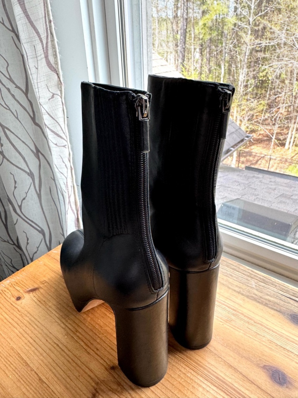 Lola Cruz Leste booties Size 39 Black platform - Picture 3 of 15